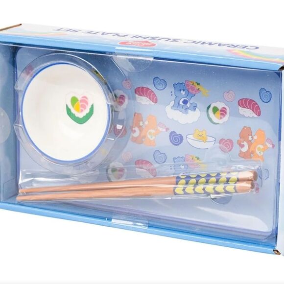 Silver Buffalo X Care Bears Ceramic Sushi Plate Set - Picture 2 of 13